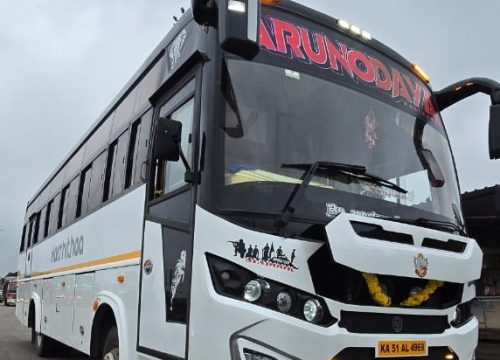 20 seater mini bus on rent in Bangalore by Arunodaya Cabs for group travel